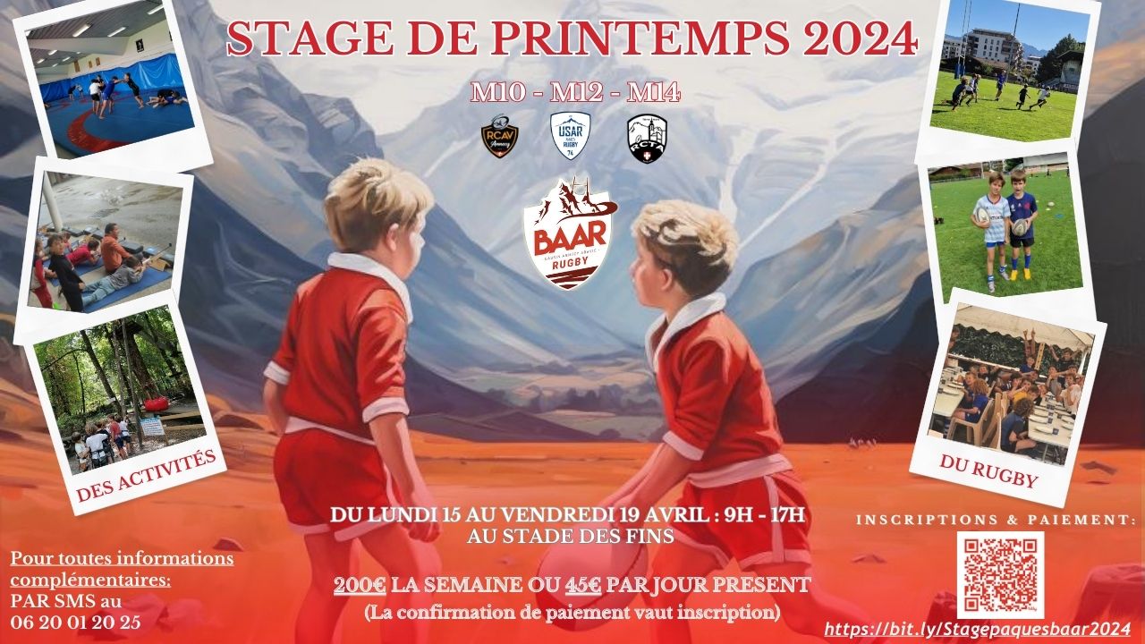 Affiche stage rugby